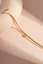 Load image into Gallery viewer, Double Chain Heart Accent Bracelet