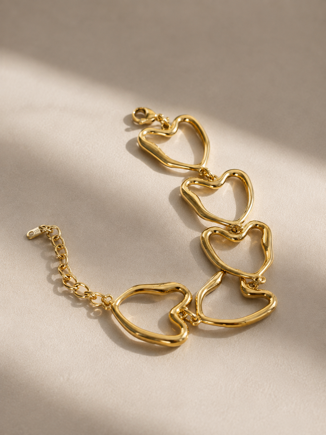 Chunky Heart Link Bracelet