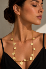 Load image into Gallery viewer, Geometric Frame Hasli Necklace

