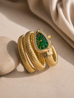 Load image into Gallery viewer, Green Dial Coil Bracelet Watch
