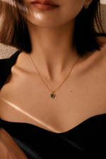 Load image into Gallery viewer, Green Heart Pendant Necklace
