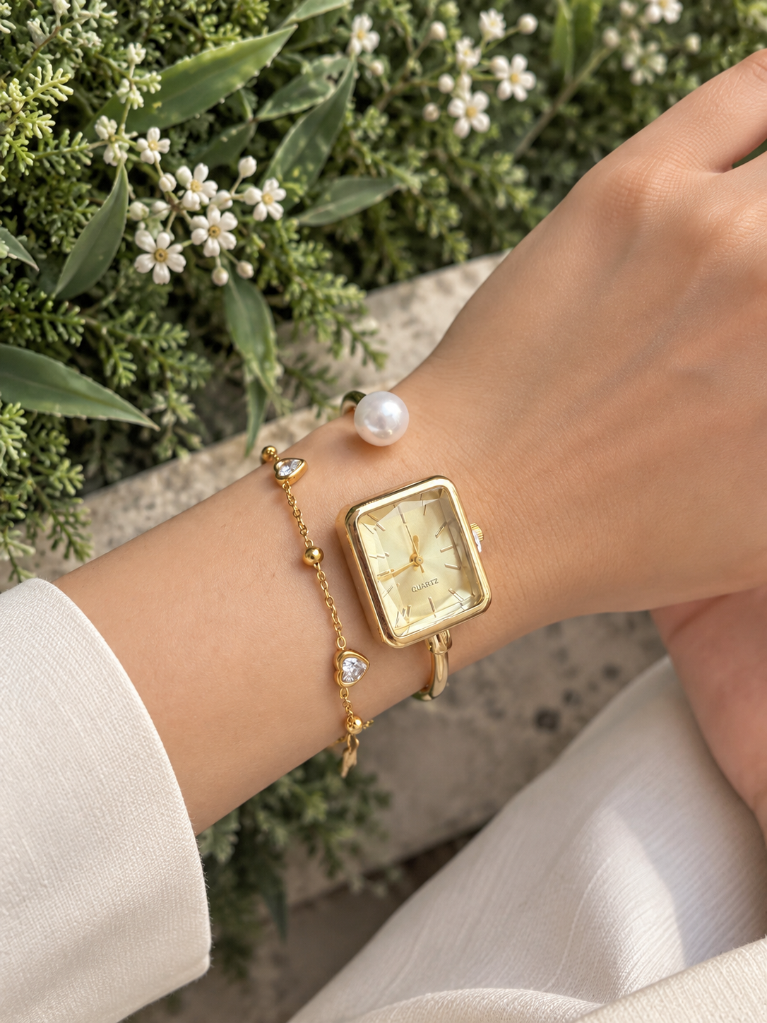 Rectangular_dial_pearl_accent_bangle_watch