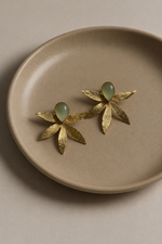 Load image into Gallery viewer, Sage Green Botanical Earrings
