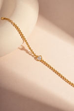 Load image into Gallery viewer, Single Heart Stone Chain Bracelet

